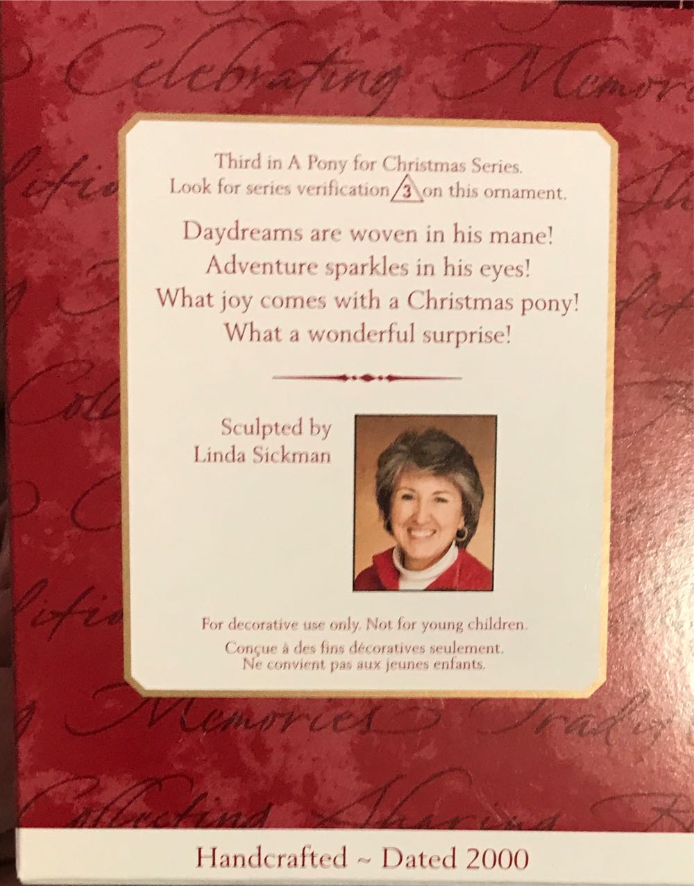 Pony For Christmas #3 - A Pony For Christmas (Ponies) ornament collectible [Barcode 015012564334] - Main Image 2