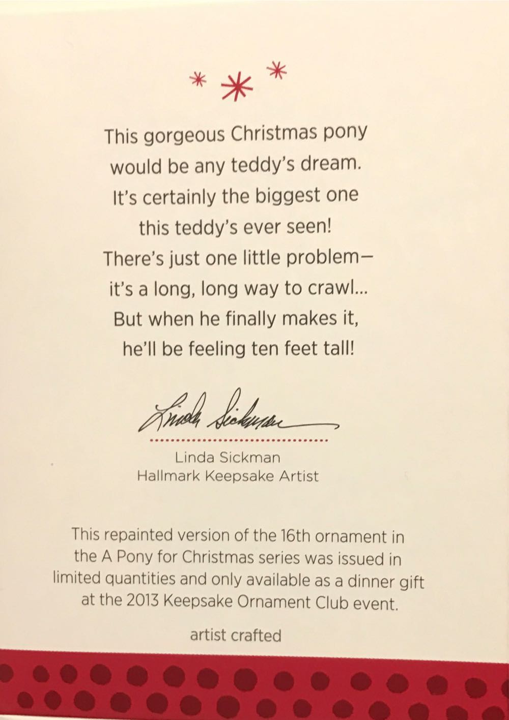 A Pony For Christmas Event Exclusive - A Pony For Christmas Special Edition (A Pony For Christmas) ornament collectible - Main Image 2