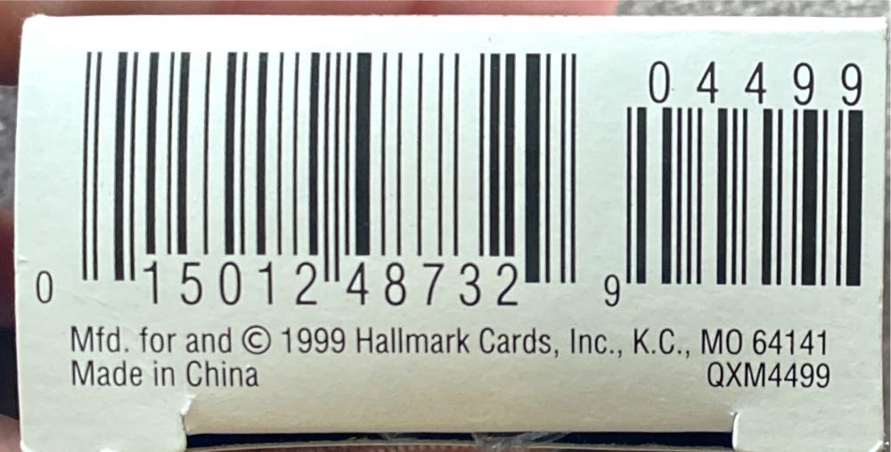 Teddy-Bear Style #3 (1999) QXM4499 - Teddy-Bear Style Miniatures (Navy) ornament collectible [Barcode 015012487329] - Main Image 3