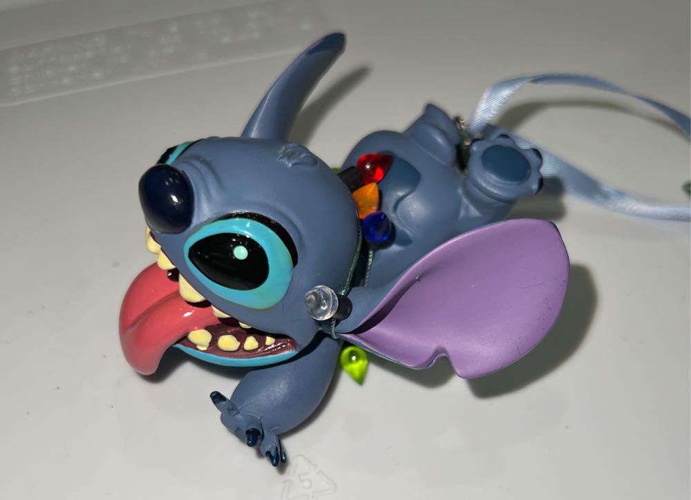 Stitch Wrapped In Lights  ornament collectible - Main Image 3