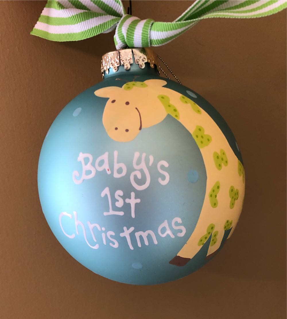 Baby’s First Christmas Giraffe  (Family) ornament collectible [Barcode 845499016022] - Main Image 2