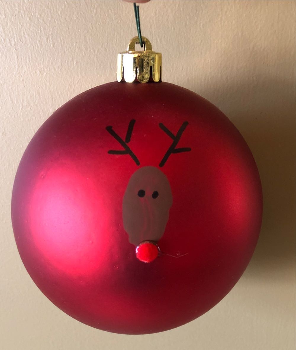 Handmade Reindeer Ball Ornament  (Handmade By Eli) ornament collectible - Main Image 2