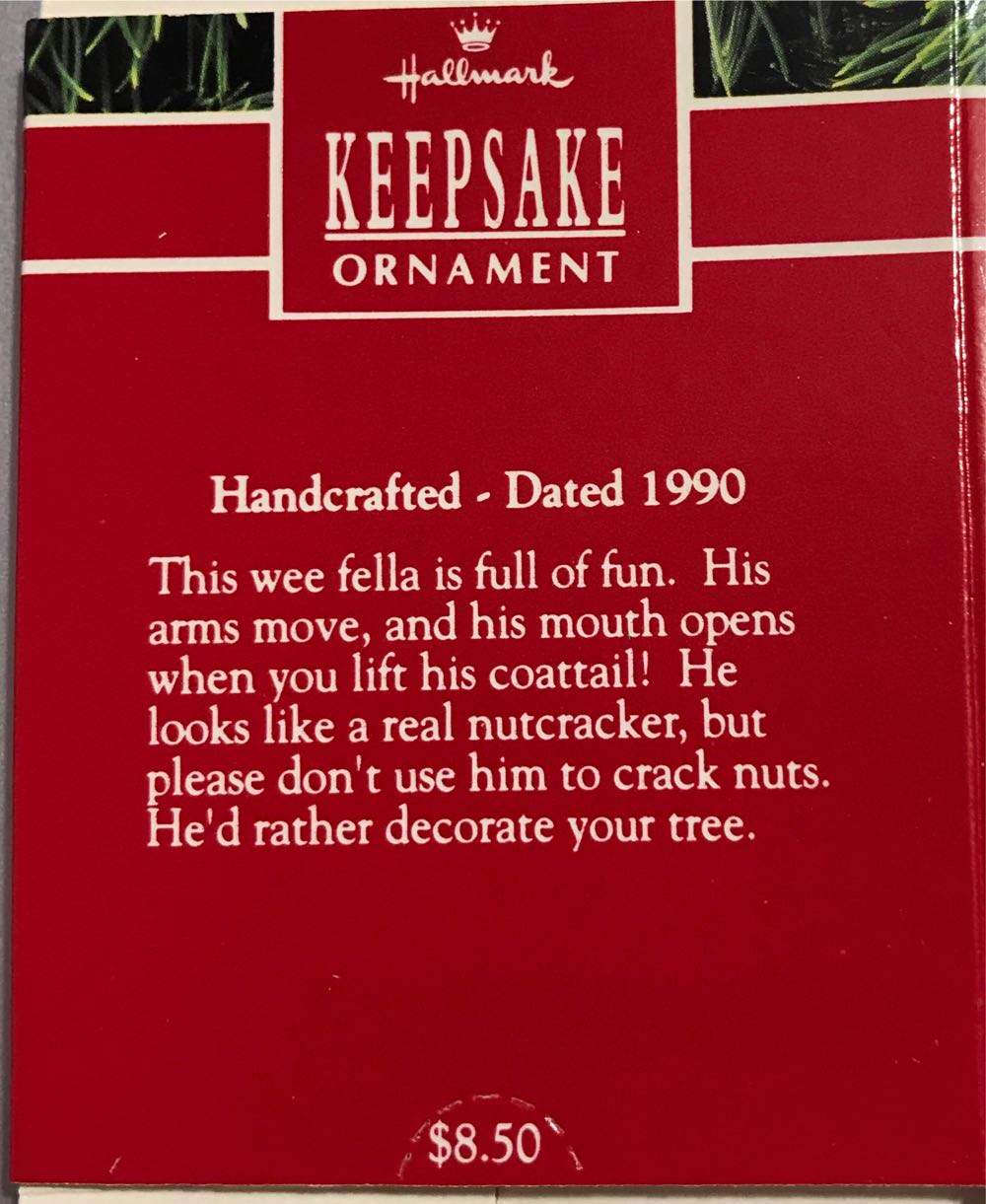 Wee Nutcracker  ornament collectible [Barcode 070000027680] - Main Image 2