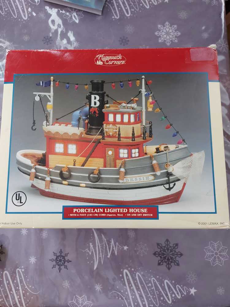 15541A Lemax Bessie Tug Boat Ship  (Christmas) ornament collectible [Barcode 728162155412] - Main Image 2