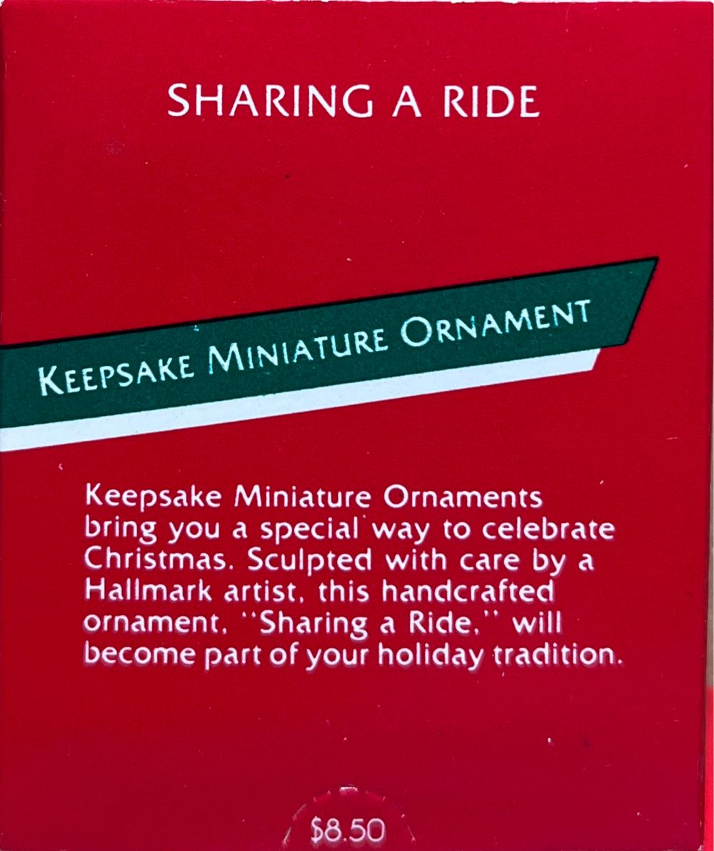 Sharing A Ride - Keepsake Miniature Ornaments (Elf) ornament collectible - Main Image 2