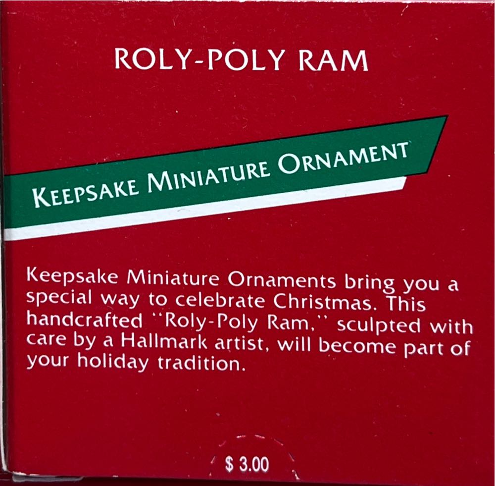 Miniature Roly-Poly Ram  ornament collectible - Main Image 2