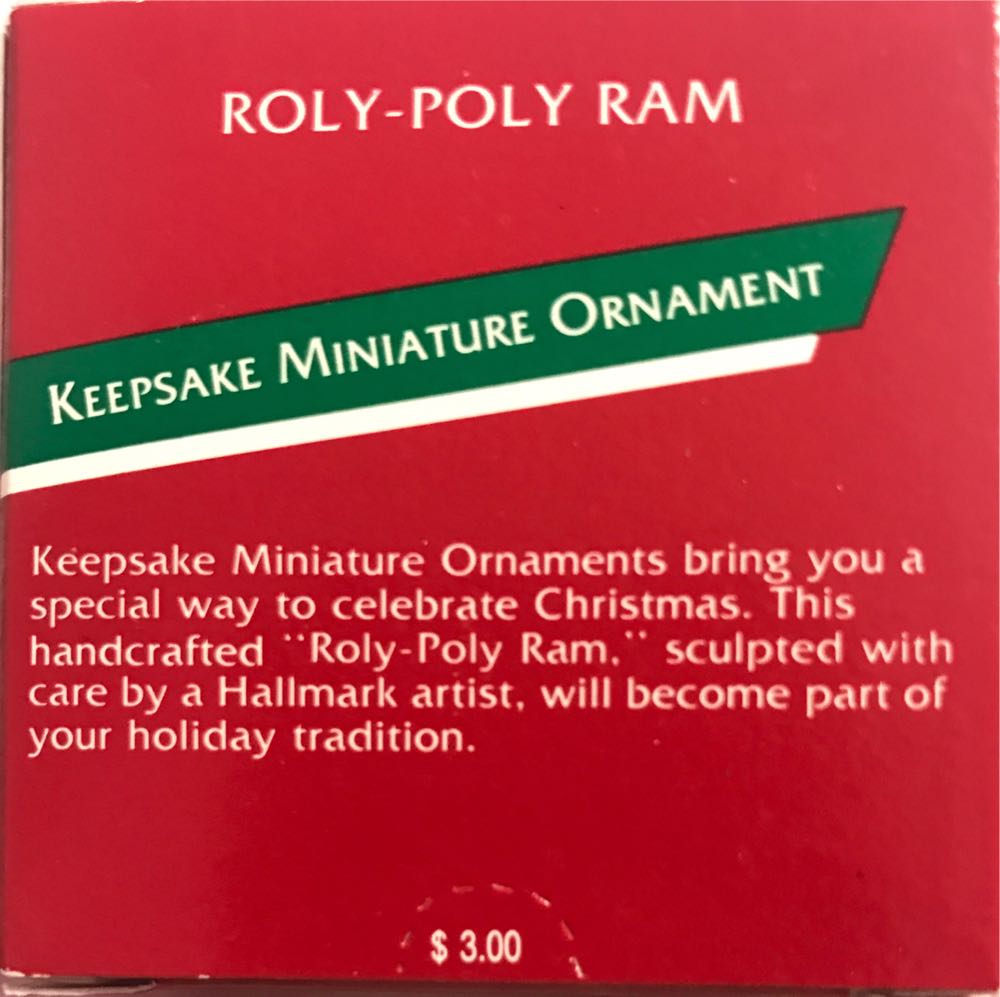 Miniature Roly-Poly Ram  ornament collectible - Main Image 3