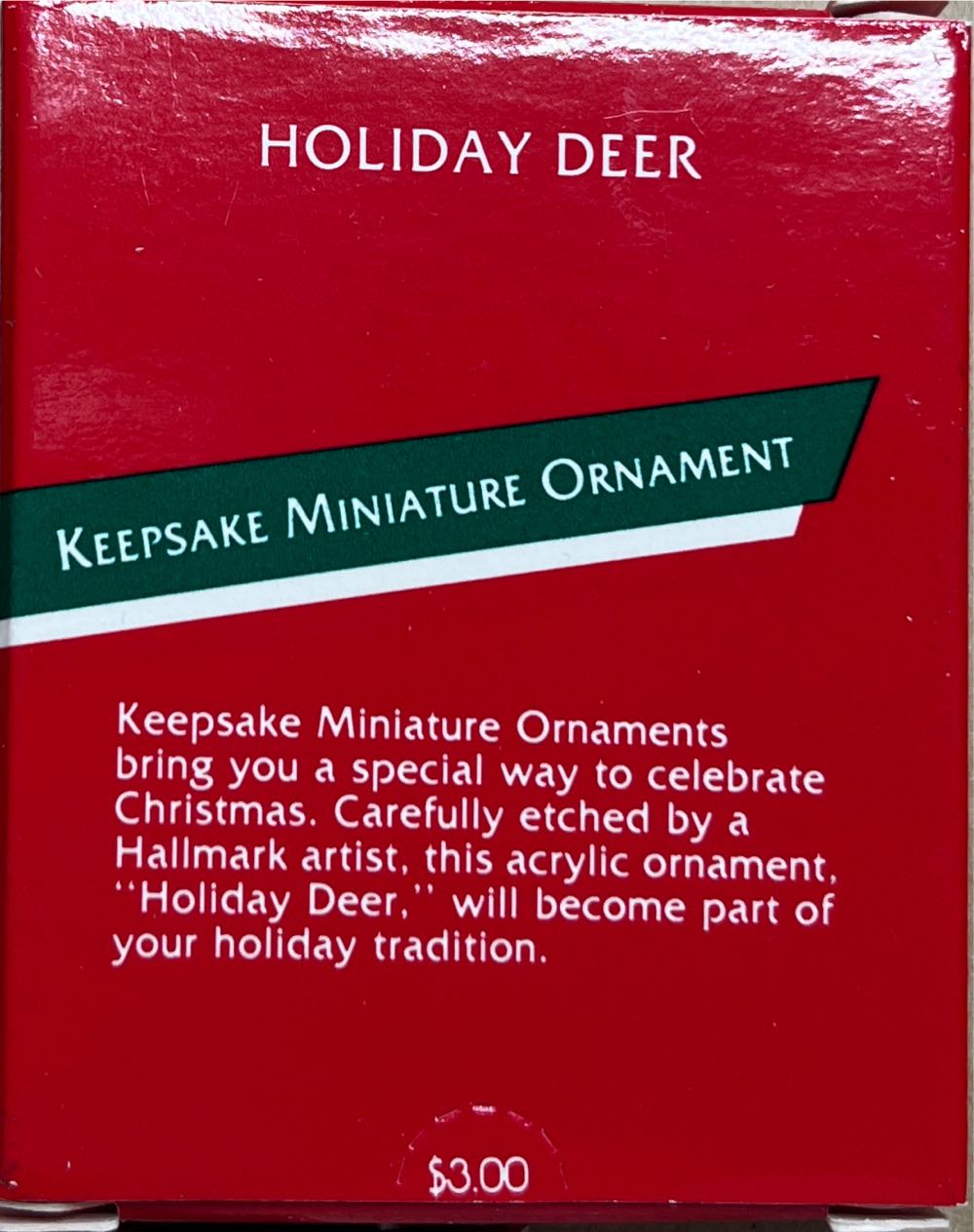 Holiday Deer  (Miniature) ornament collectible - Main Image 2