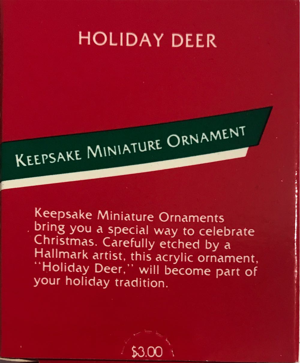 Holiday Deer  (Miniature) ornament collectible - Main Image 3