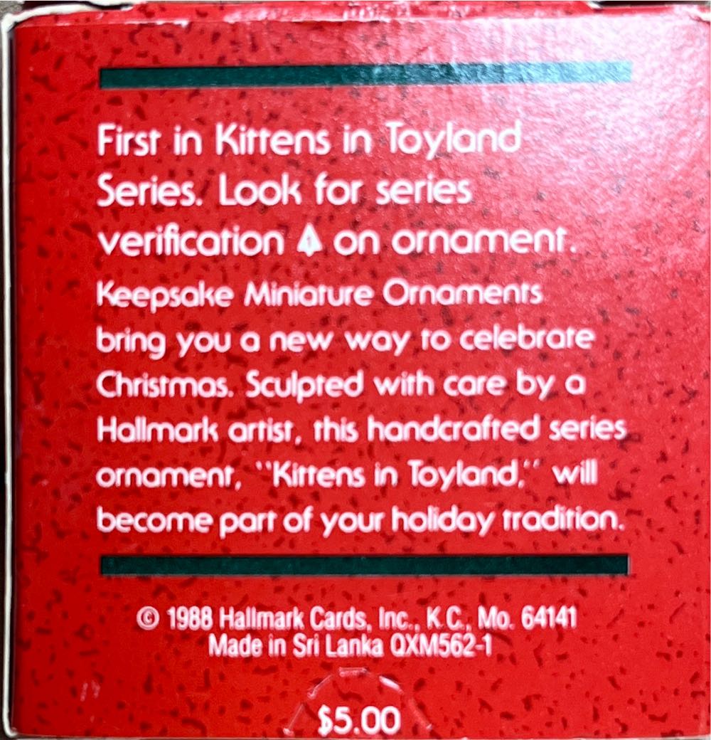 MO - KIT#1 - Kittens In Toyland ornament collectible - Main Image 2