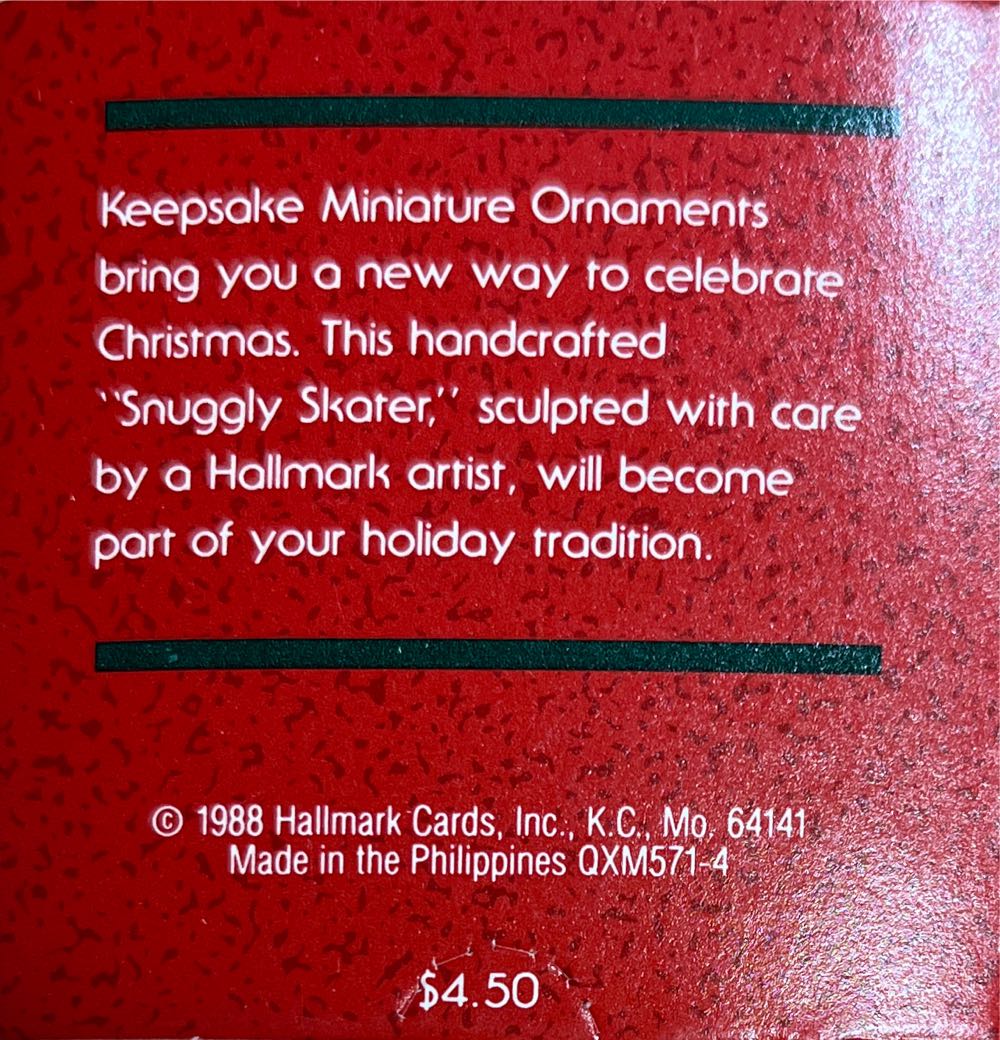 Snuggly Skater  ornament collectible - Main Image 2