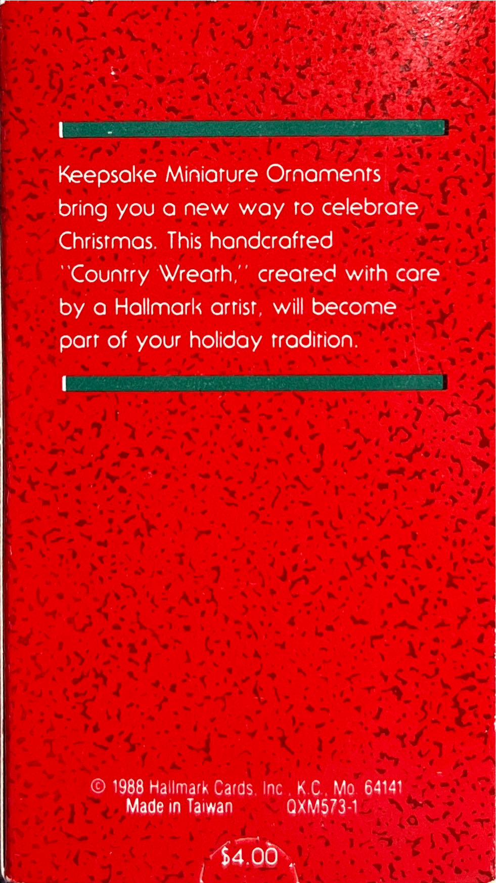 Miniature Country Wreath  ornament collectible - Main Image 2