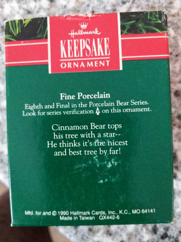 Cinnamon Bear #8 - Porcelain Bear (Bear) ornament collectible [Barcode 070000027444] - Main Image 2