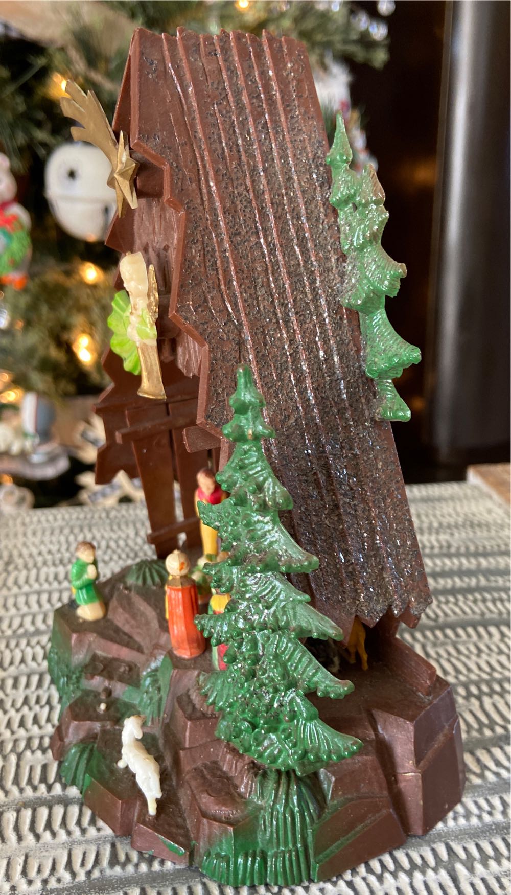 Christmas Nativity. Vintage. Plastic. Shiny Brite.  ornament collectible - Main Image 3