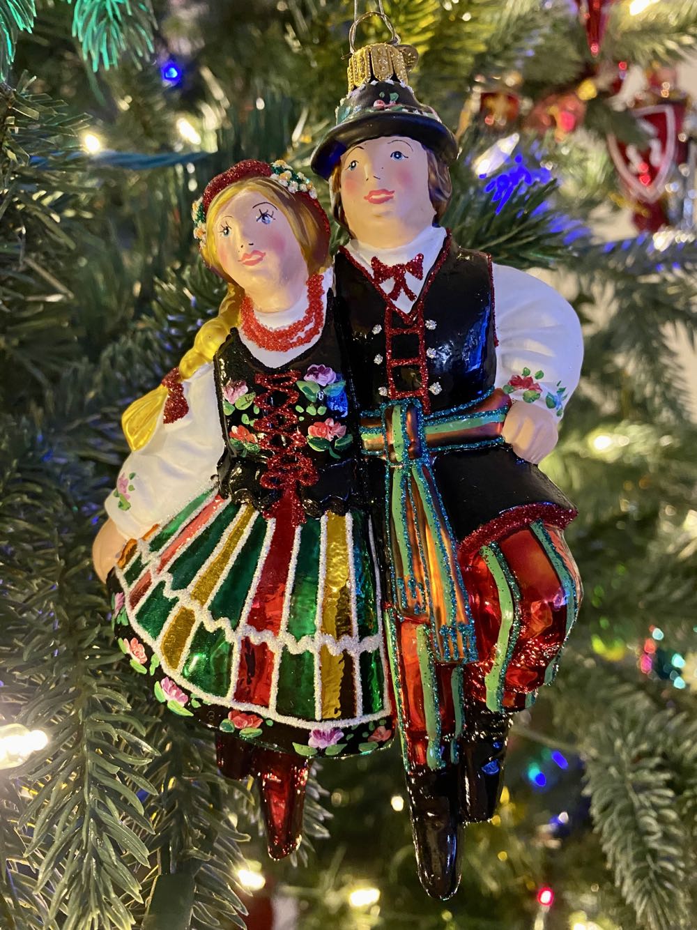 Lowicz couple / Para Łowicka  ornament collectible - Main Image 3