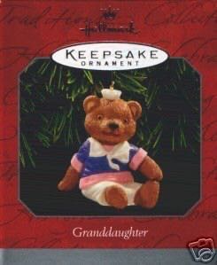 Hallmark Keepsake Ornament Granddaughter  ornament collectible [Barcode 015012437775] - Main Image 1