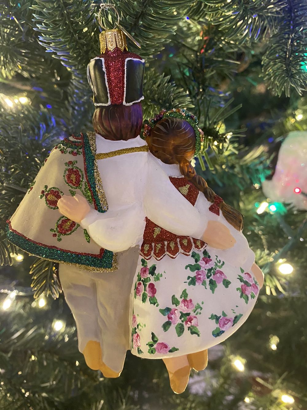 Zakopane Highlander Couple (white) / Para Góralska (biała)  ornament collectible - Main Image 4