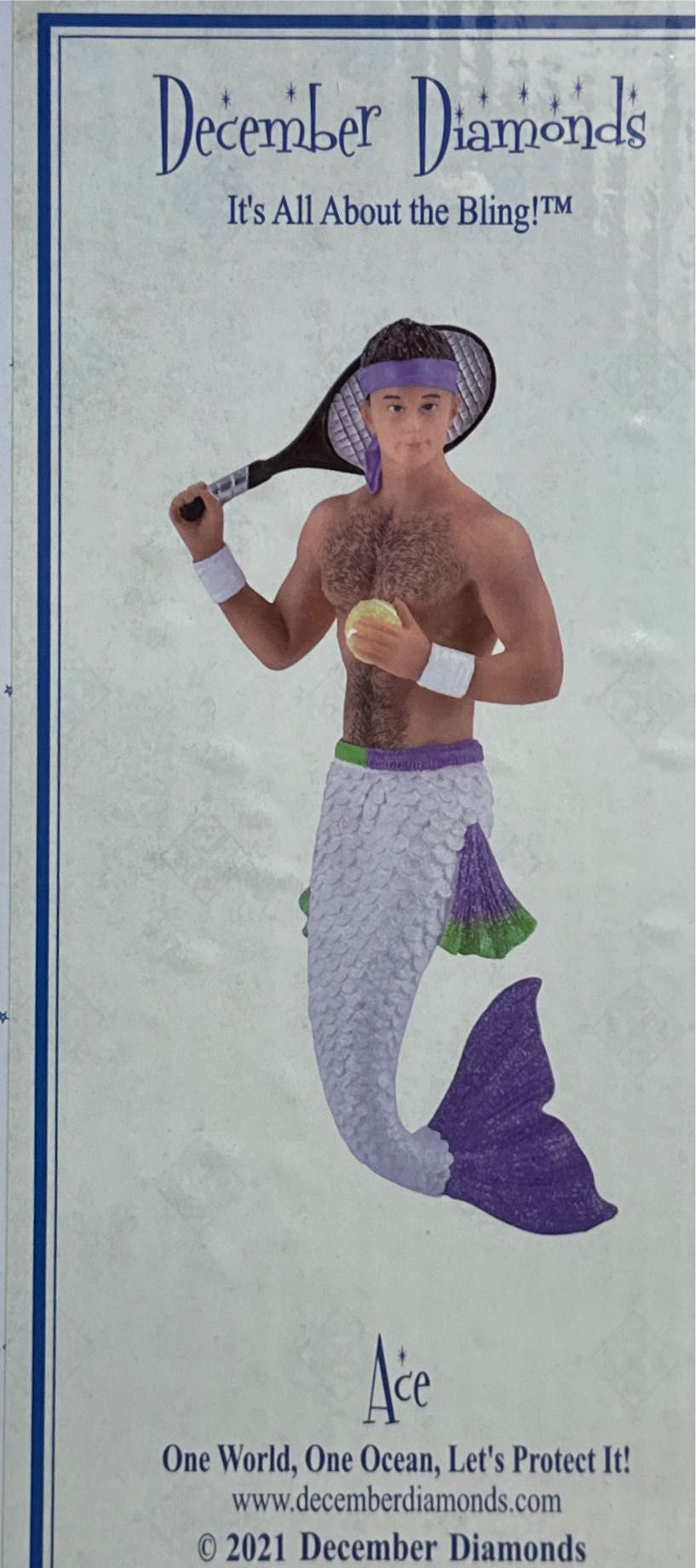 December Diamonds 55-55160 Merman Ornament Ace  ornament collectible [Barcode 807962551607] - Main Image 2