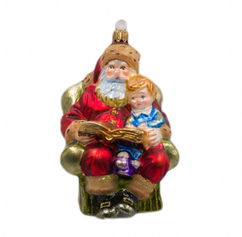 Santa On A Chair / Mikołaj Z Dzieckiem Na Fotelu - Kolekcja Wiktoriańska ornament collectible - Main Image 2