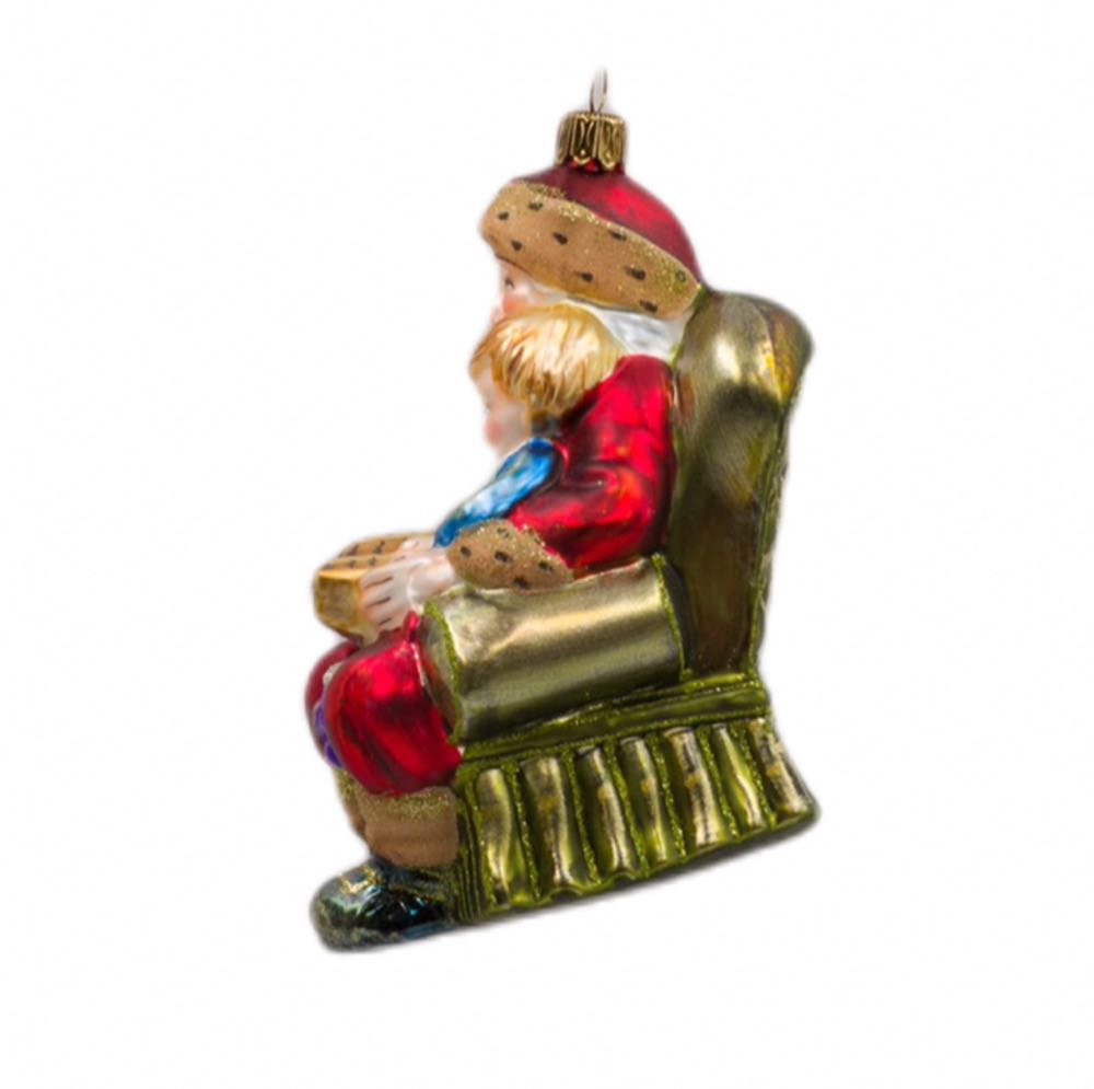 Santa On A Chair / Mikołaj Z Dzieckiem Na Fotelu - Kolekcja Wiktoriańska ornament collectible - Main Image 3