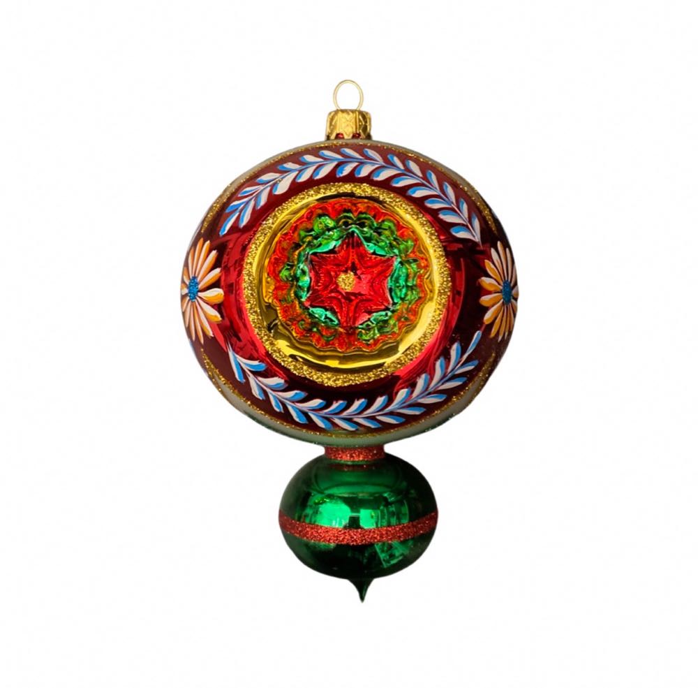 Triple Indent Drop (red)  ornament collectible - Main Image 2