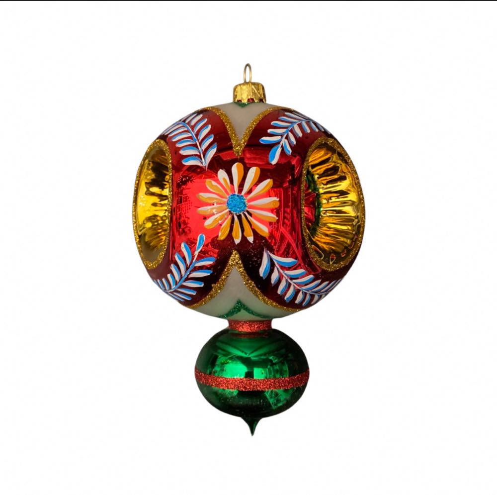 Triple Indent Drop (red)  ornament collectible - Main Image 3