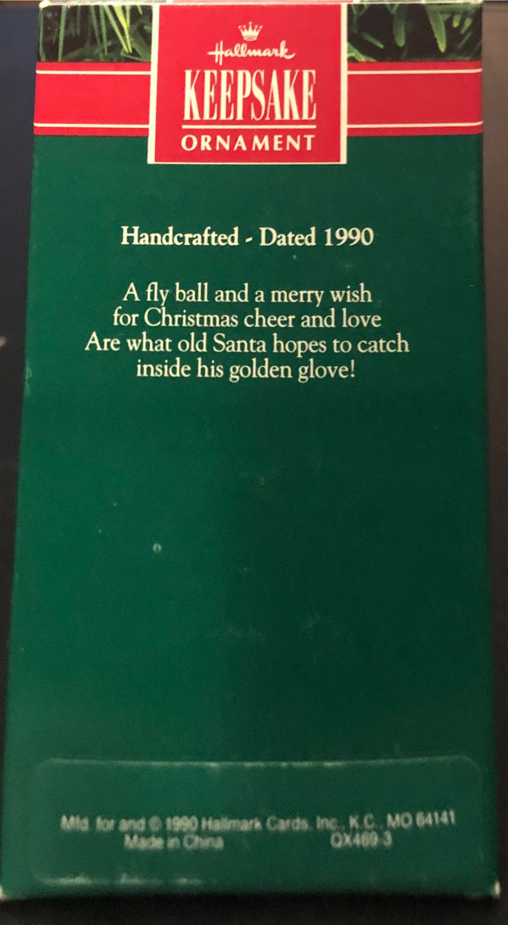 Perfect Catch - Keepsake Ornament (Baseball) ornament collectible [Barcode 070000027437] - Main Image 2