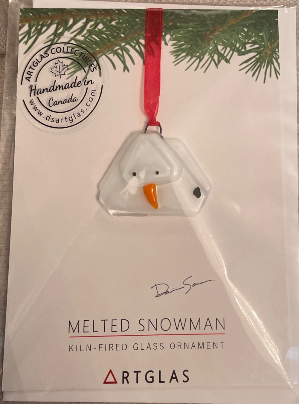 Melted Snowman  ornament collectible - Main Image 1