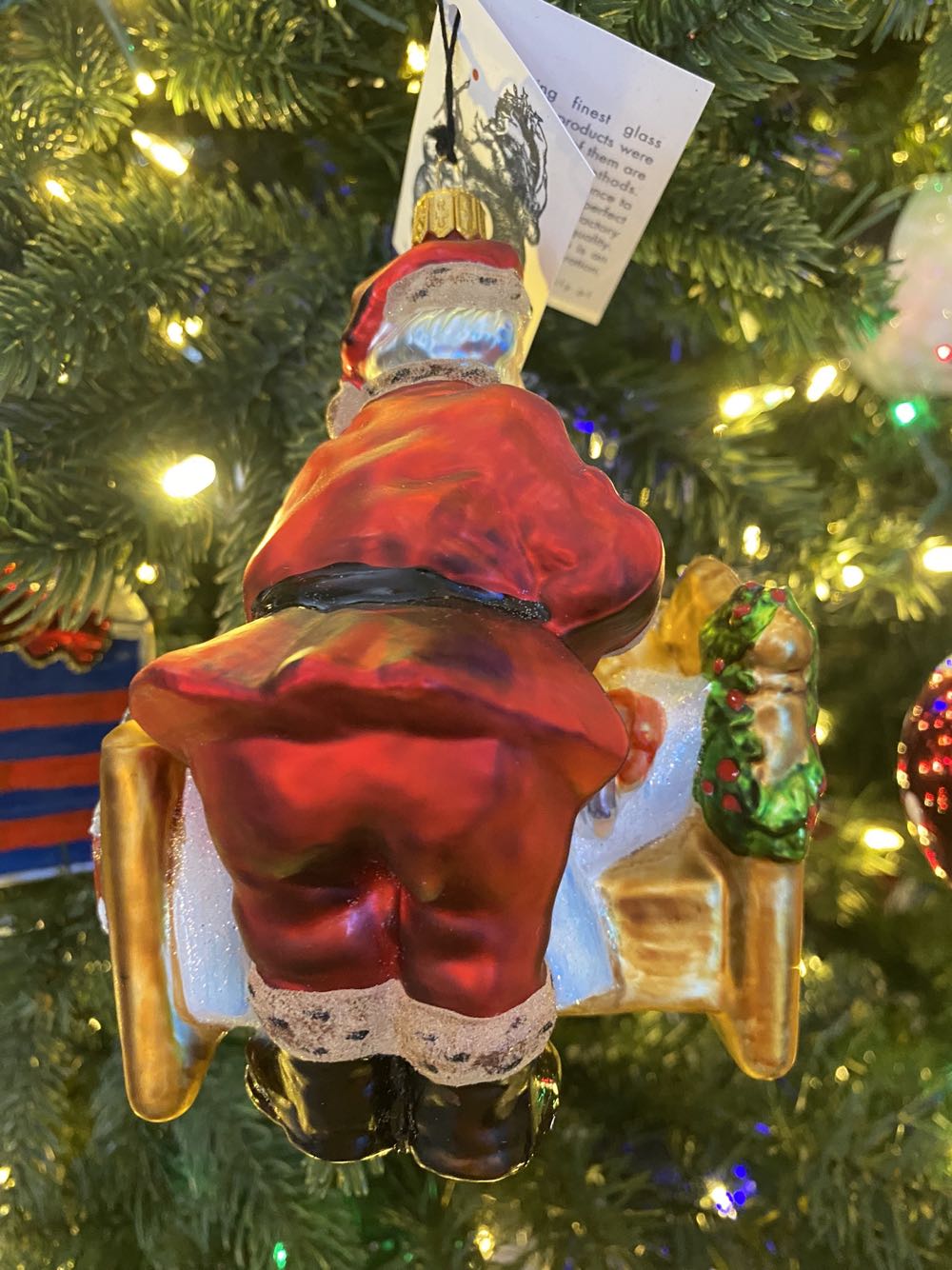 Santa Claus by the bed, evening talks / Mikołaj przy Łóżku  ornament collectible - Main Image 2