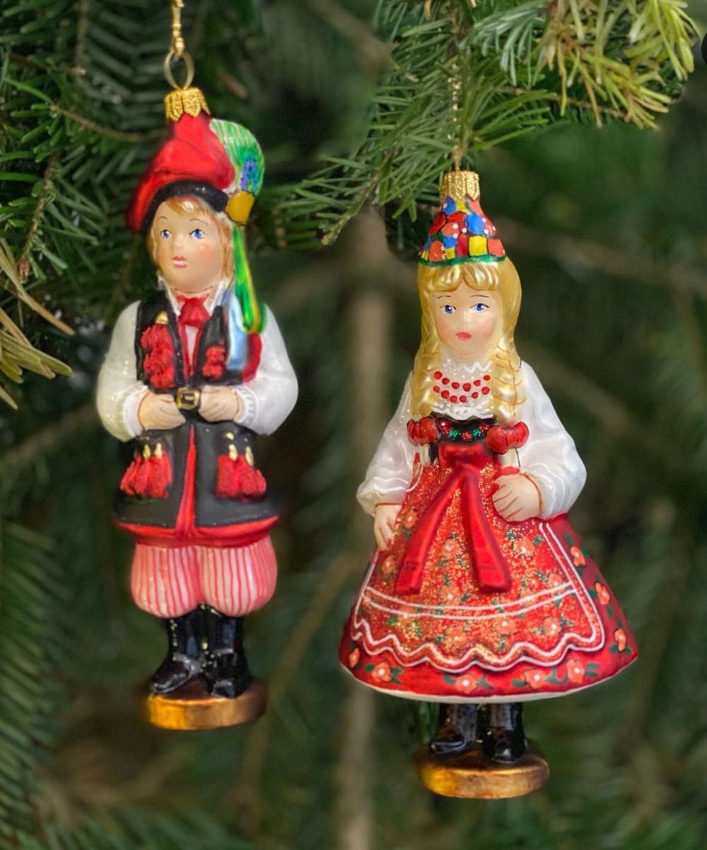 Zakopane highlander couple (blue) / Para góralska (niebieska)