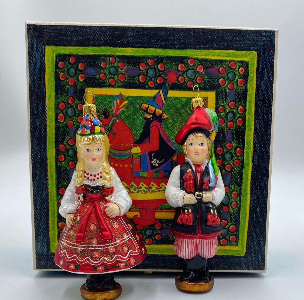 Polish Folk Couple (wooden Box) / Para Ludowa (skrzynka)  ornament collectible - Main Image 3