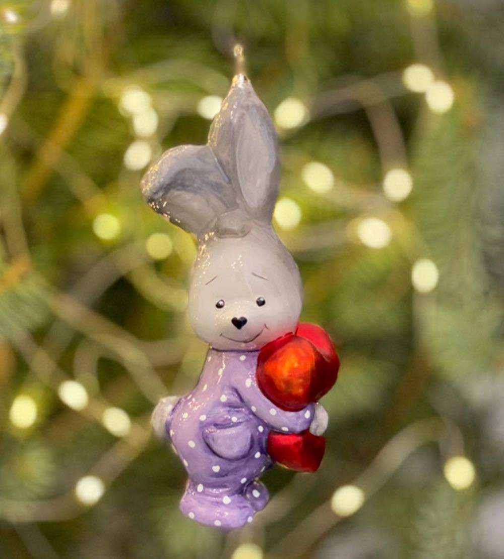 Hare With Pillow Heart / Zając Z Sercową Poduszką  ornament collectible - Main Image 3