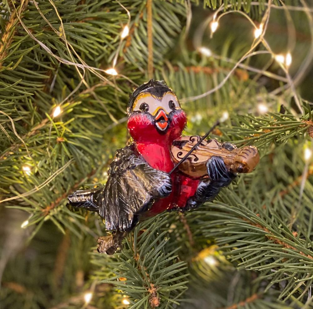 Bird With Violin / Ptaszek grający na skrzypcach  ornament collectible - Main Image 4