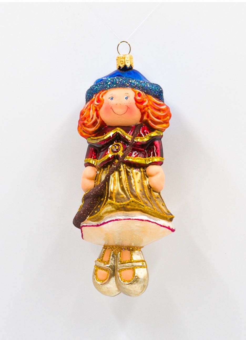 A rag doll, a girl with a handbag / Lalka szmaciana, dziewczynka z torebką  ornament collectible - Main Image 3