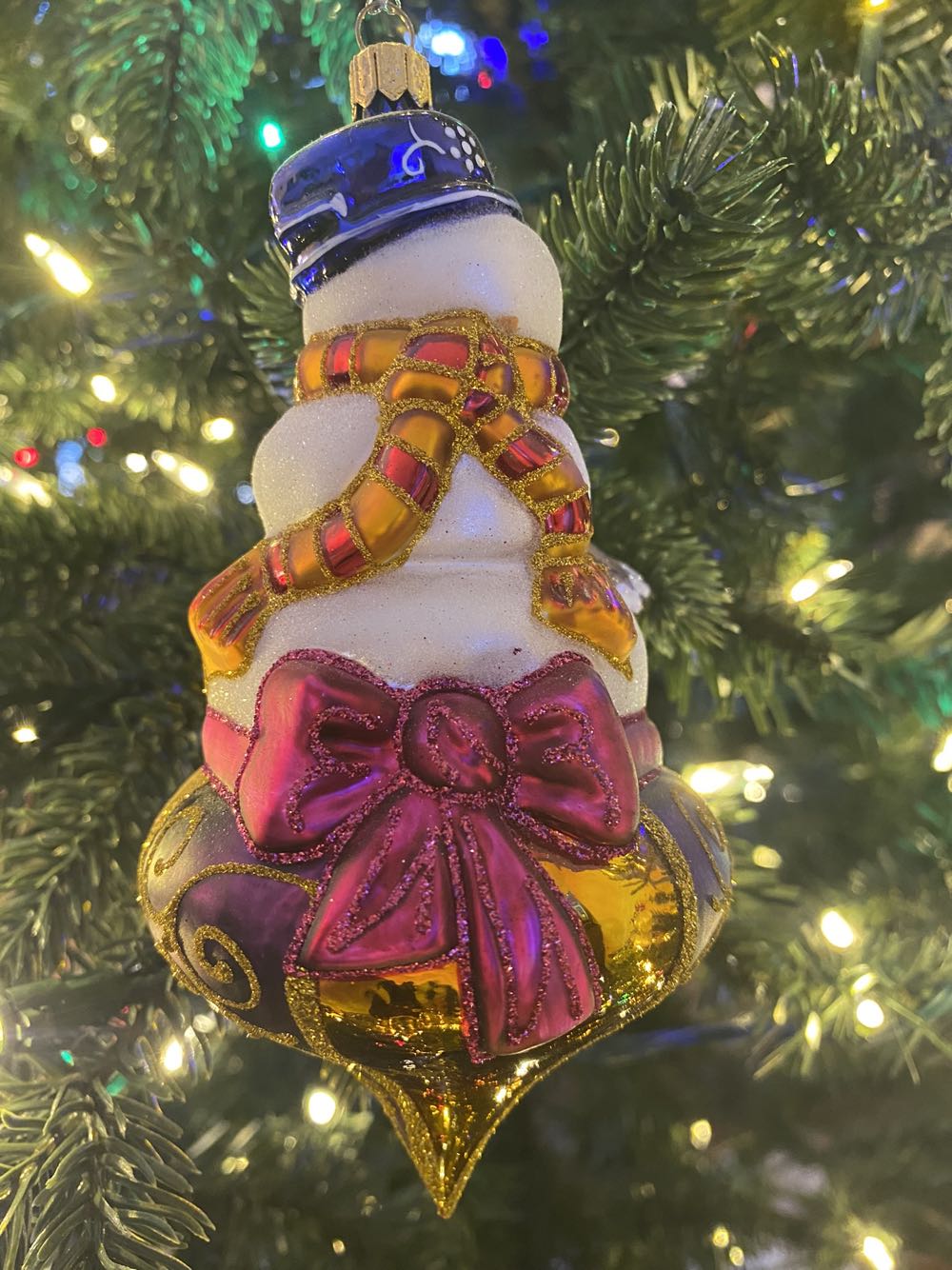 Snowman with a Christmas tree on onion / Bałwan Z Choinką Na Cebulce  ornament collectible - Main Image 2