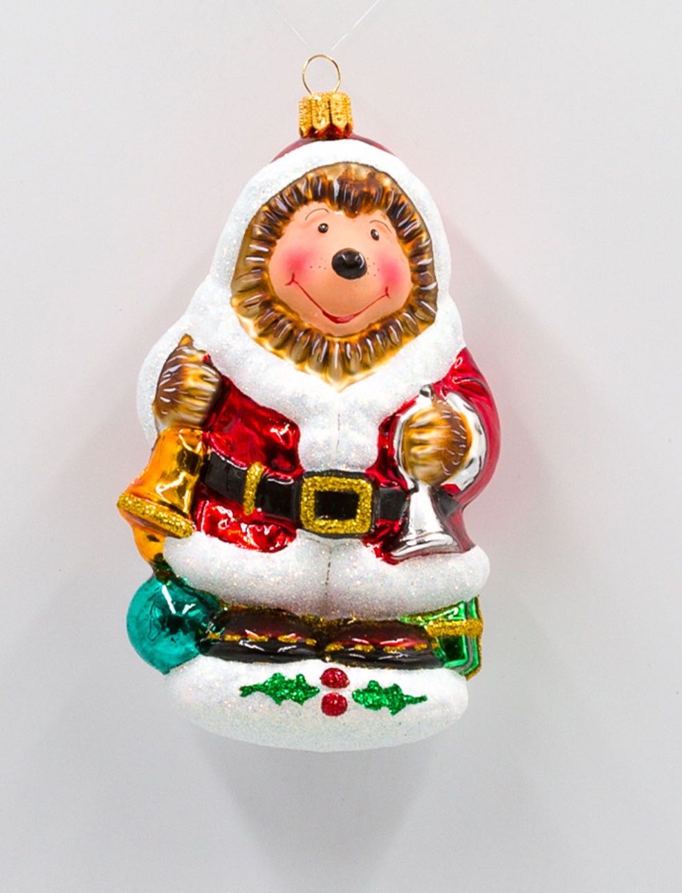 Hedgehog in Christmas clothes / Jeż w świątecznym ubranku  ornament collectible - Main Image 3