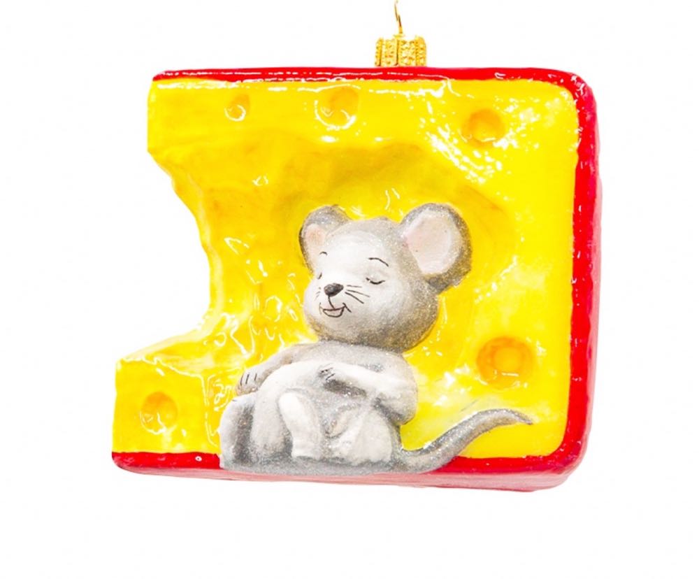 Mouse Sleeping In Cheese / Mysz Śpiąca W Serze  ornament collectible - Main Image 3