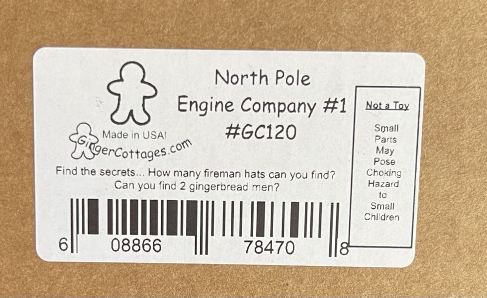 80018 (GC120) Ginger Cottages - North Pole Engine Company #1  ornament collectible - Main Image 2