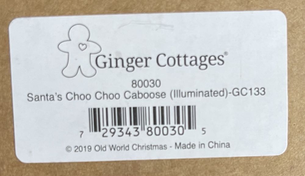 80030 (GC133) Ginger Cottages - Santa’s Choo Choo Caboose  ornament collectible - Main Image 2