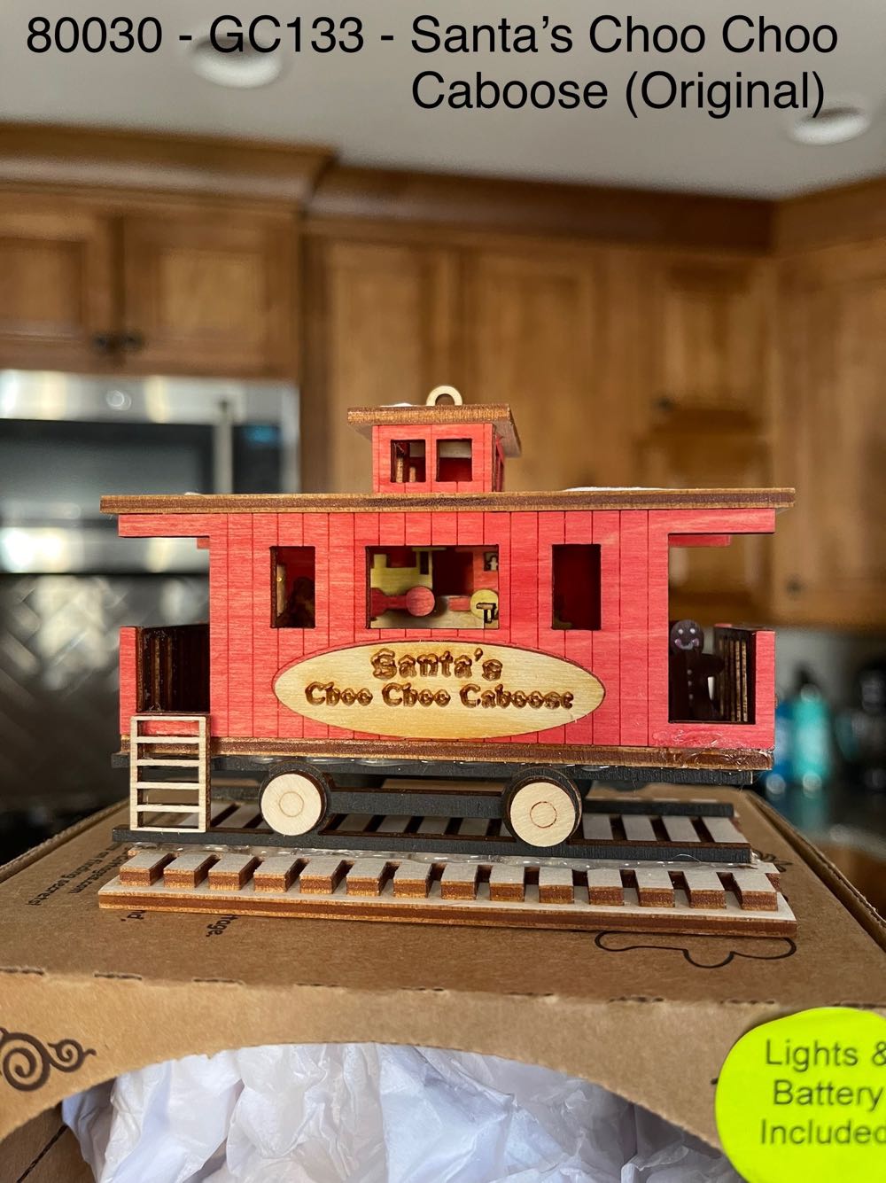 80030 (GC133) Ginger Cottages - Santa’s Choo Choo Caboose  ornament collectible - Main Image 3