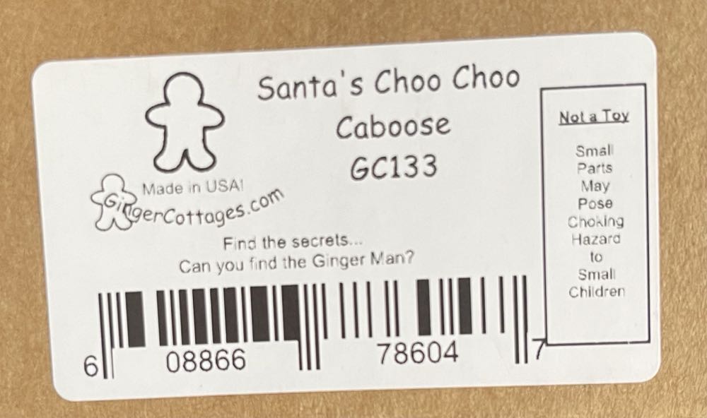 80030 (GC133) Ginger Cottages - Santa’s Choo Choo Caboose  ornament collectible - Main Image 4