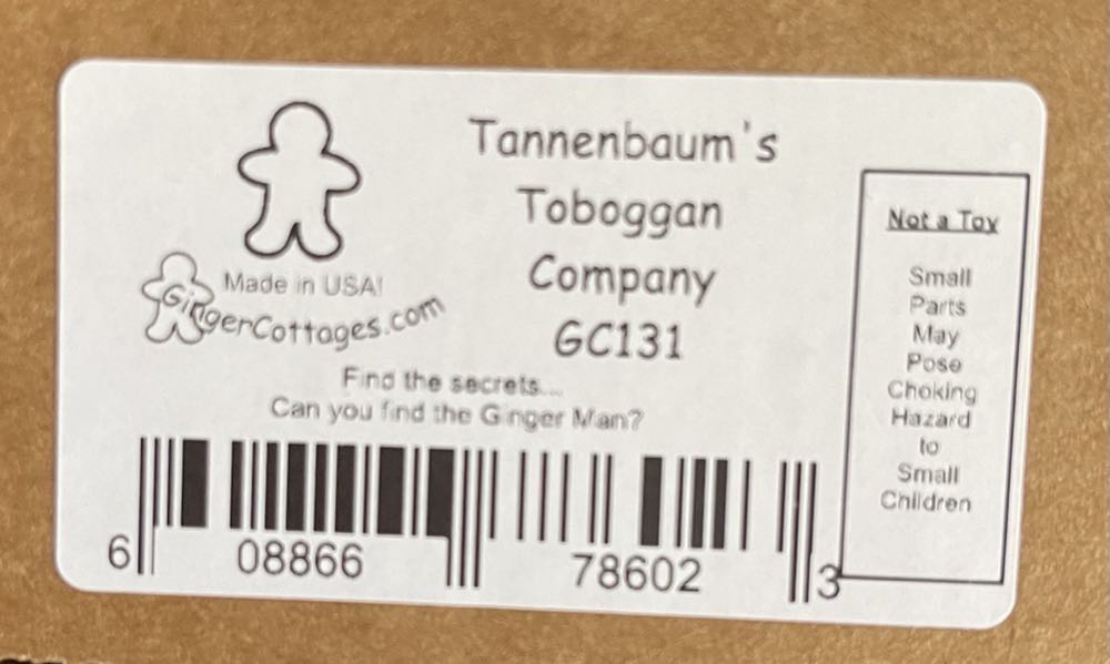 80028 (GC131) Ginger Cottages - Tannenbaum’s Toboggan Company  ornament collectible - Main Image 2