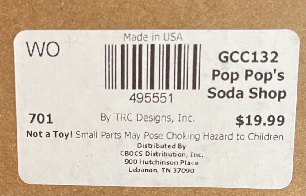 GCC132 Ginger Cottages - Pop Pop’s Soda Shop  ornament collectible - Main Image 2