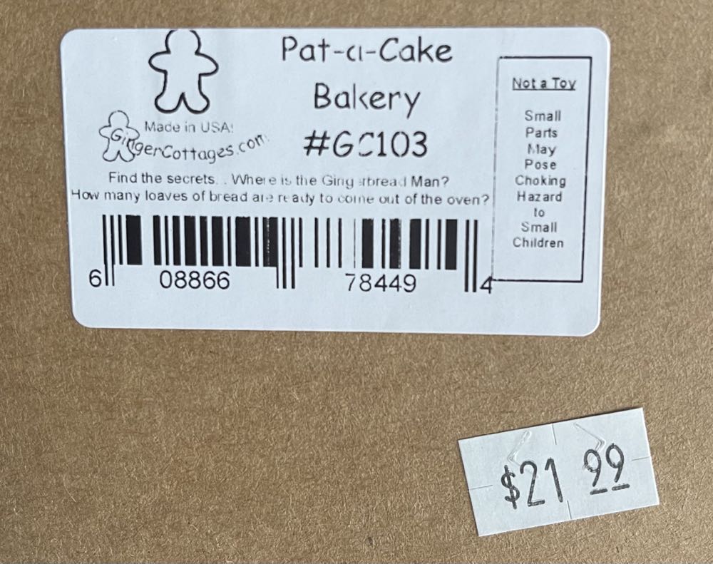 GC103 Ginger Cottages - Pat-A-Cake Bakery  ornament collectible - Main Image 2