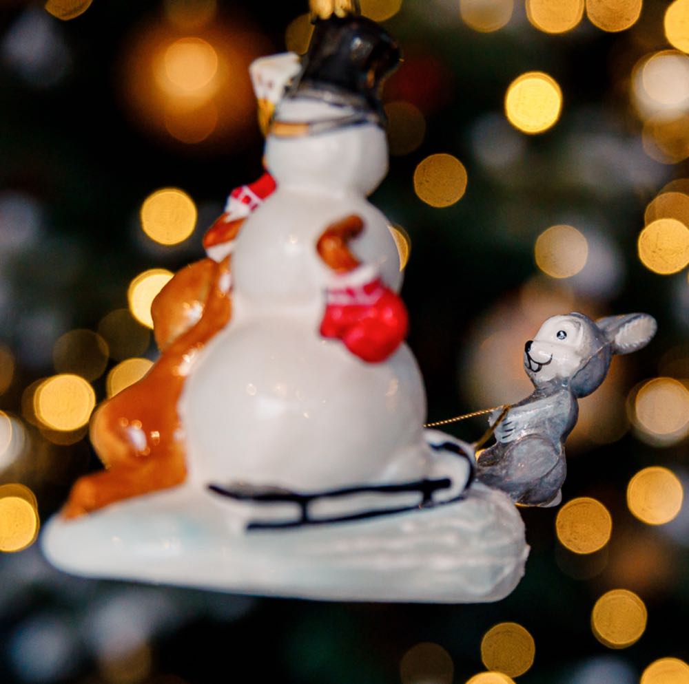Snowman With Animals / Zimowa Przygoda  ornament collectible - Main Image 4