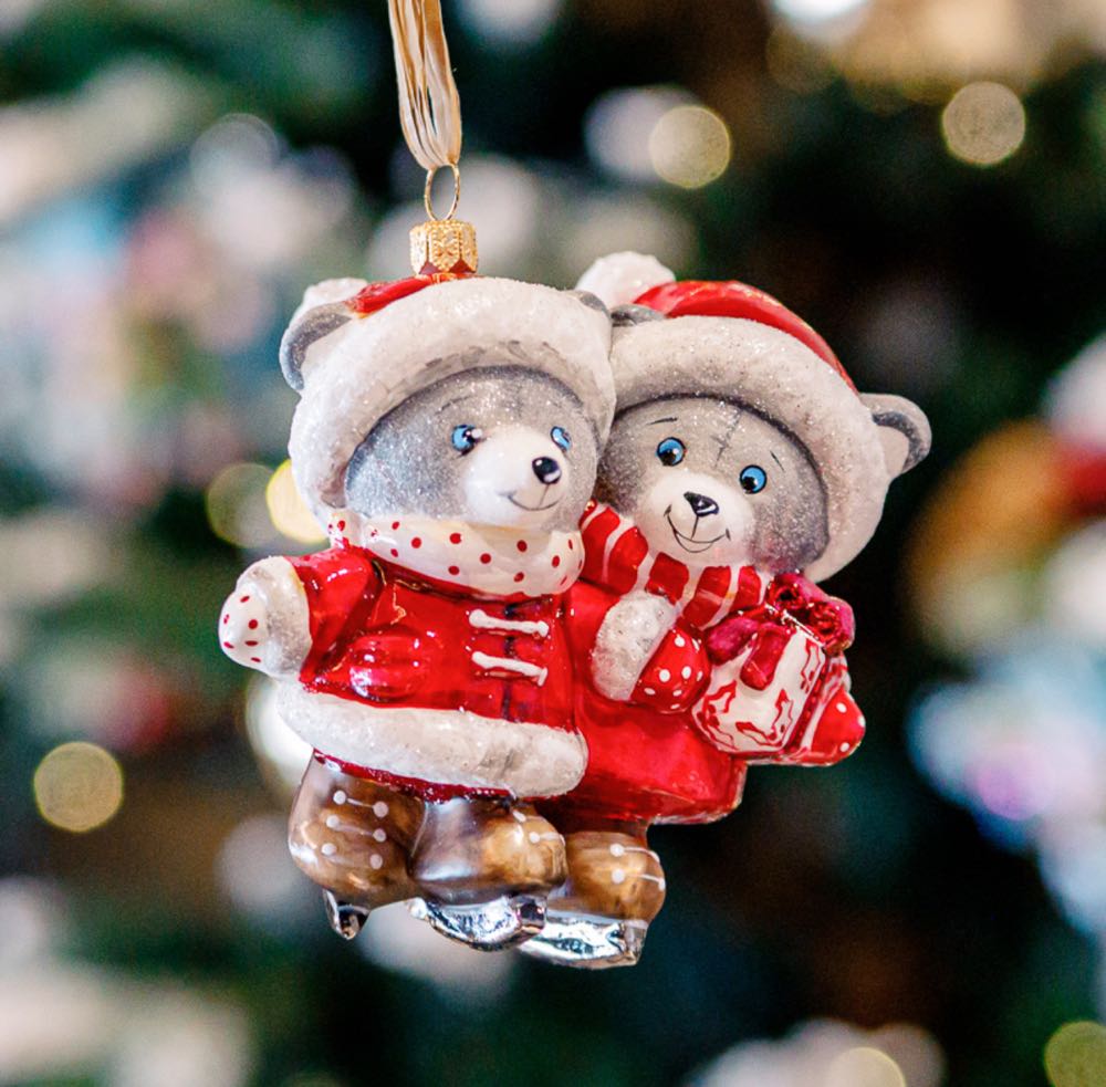 Twin Bears Skating / Bliźniaki Na Łyżwach W Czerwieni  ornament collectible - Main Image 3