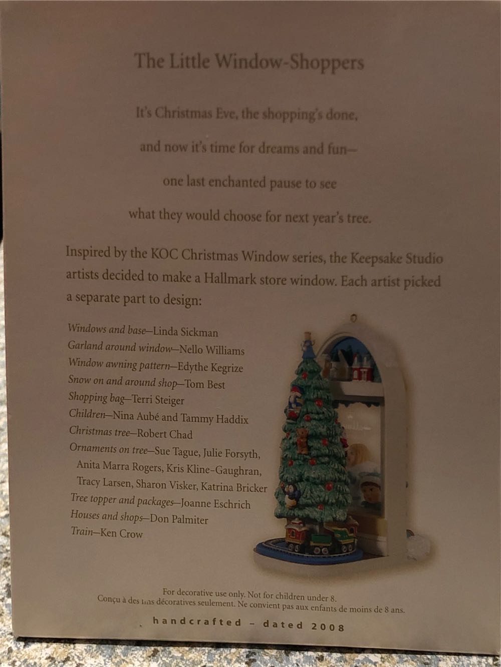 The Little Window - Shoppers (Repaint) - Christnas Window (Christmas Windows) ornament collectible [Barcode 795902050535] - Main Image 2