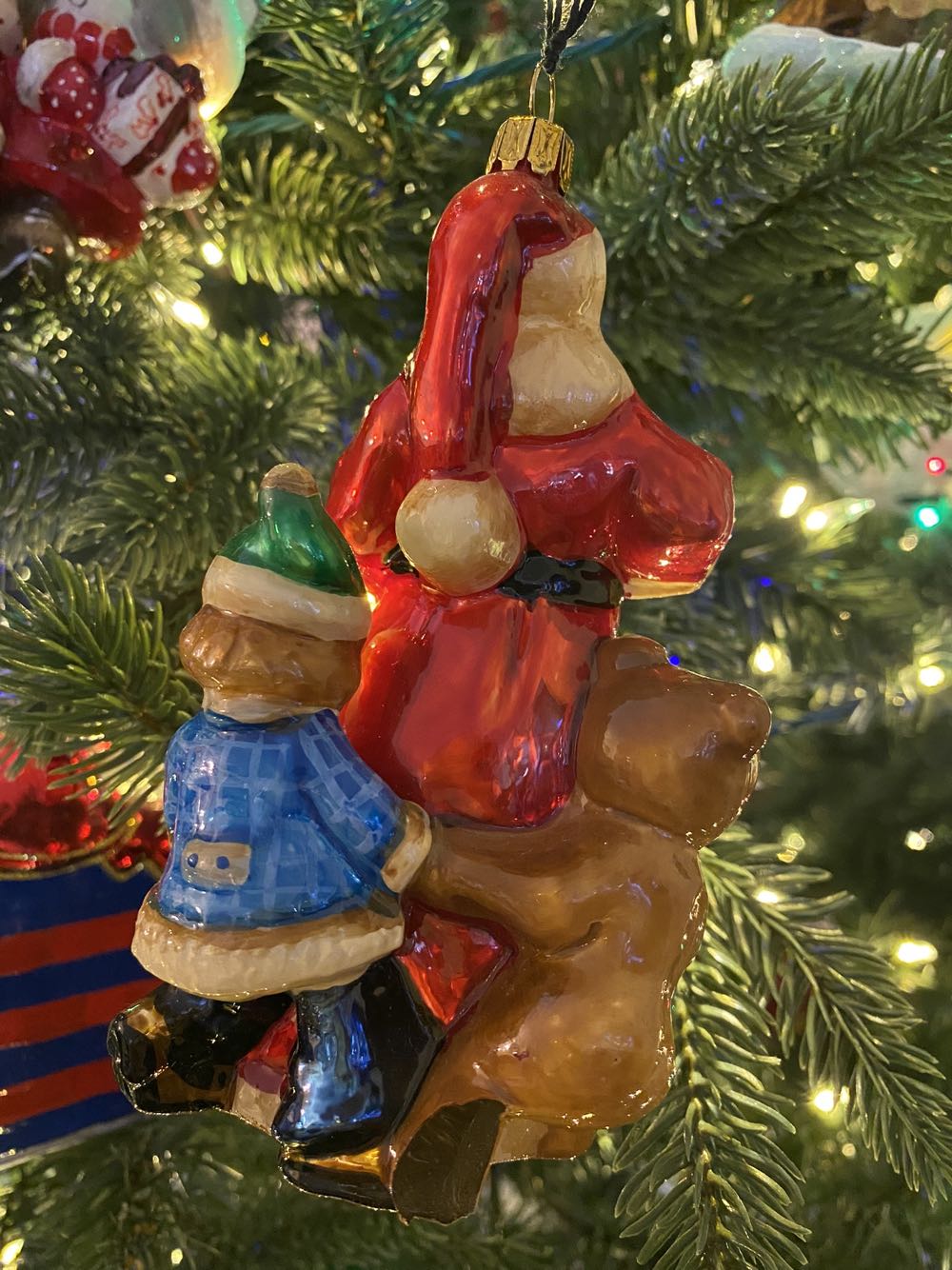 SANTA WITH FORREST ANIMALS / Mikołaj I Leśne Zwierzęta  ornament collectible - Main Image 2