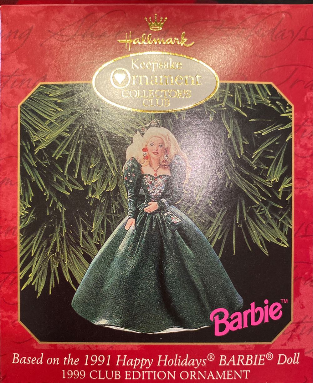 1999 Club Edition - Barbie Collector’s Club Series (Holiday Barbie Series) ornament collectible - Main Image 1
