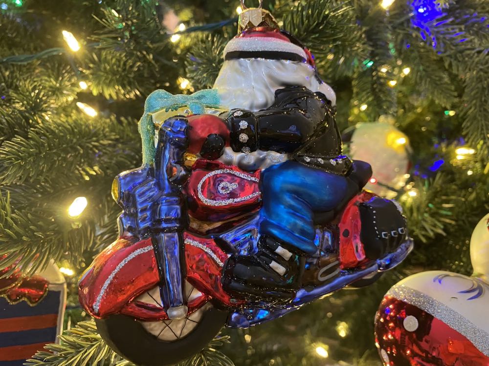 Sidecar Harley Santa  ornament collectible - Main Image 2